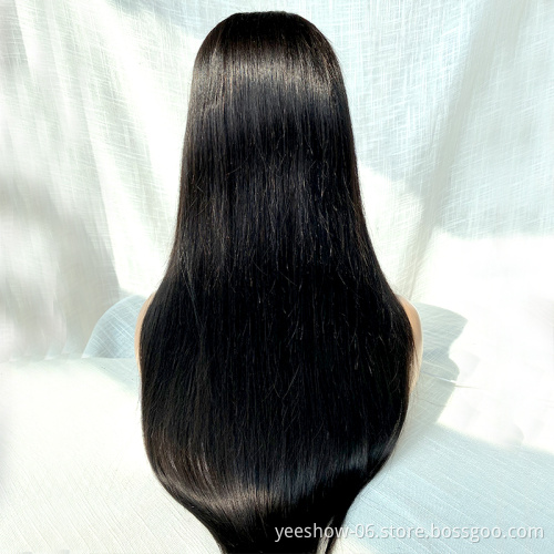 300% density yolissa brazilian virgin hair straight full human lace indian remy wig